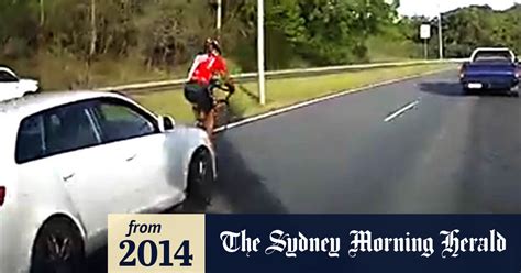 Video Cyclist Rammed From Behind