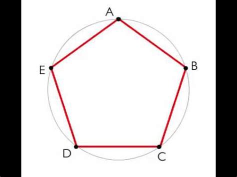 El pentágono regular es una figura geométrica plana cuyos cinco lados y ángulos son iguales. Construcción de un Pentágono - YouTube