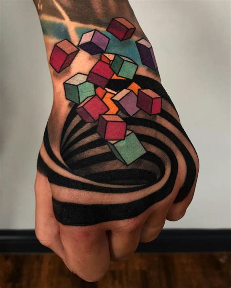 25 Optical Illusion Tattoos That Will Melt Your Brain In 2021 Optical
