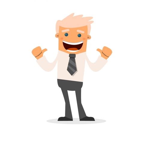 Happy Businessman Cartoon Vector Free Download