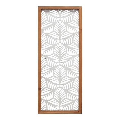 Carved Leaf Wood Framed Wall Panel Overstock 33099405