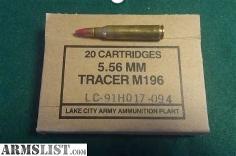 ARMSLIST For Sale 5 56 Tracer Ammo Lake City 20 Rd Boxes