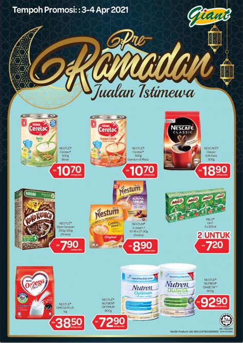 Check the best ramadan deals curated by rezeem. Giant Nestle Ramadan Promotion (3 April 2021 - 4 April 2021)