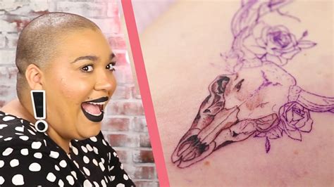 Women Get Detailed Single Needle Tattoos