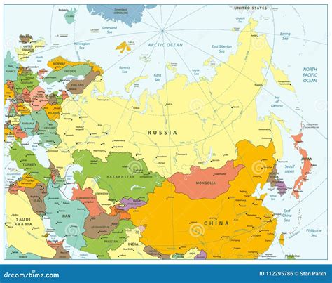 Mapa Político De Eurasia Ilustración Del Vector Ilustración De Images
