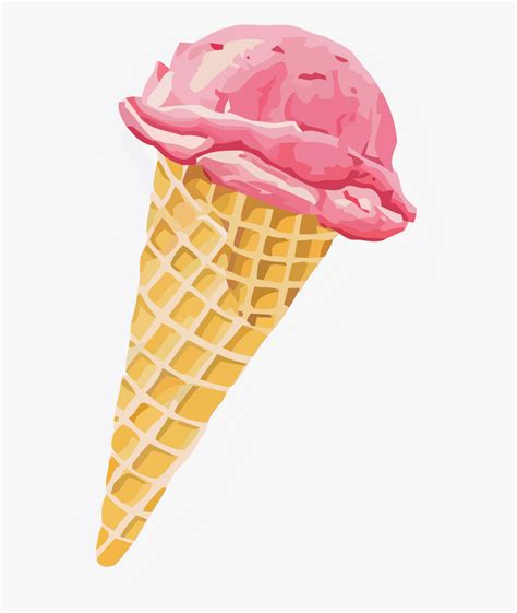 Strawberry Ice Cream Ice Cream Cone Ice Cream Vector Png Free