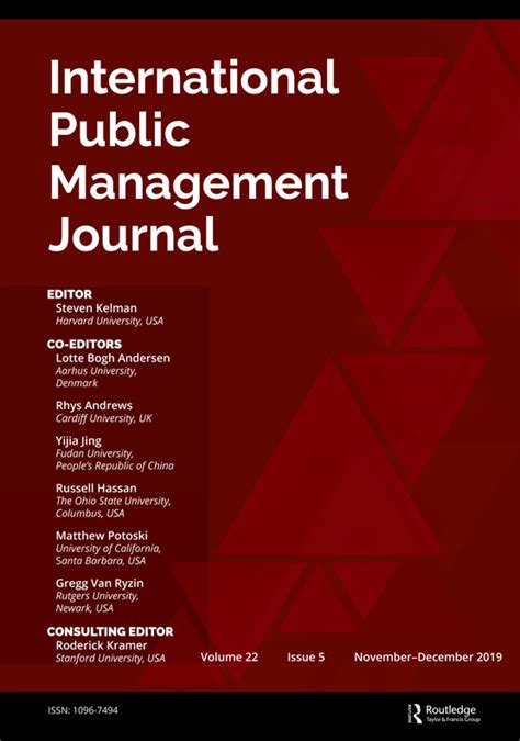 Journal of the international aids society. International Public Management Journal: Vol 22, No 5