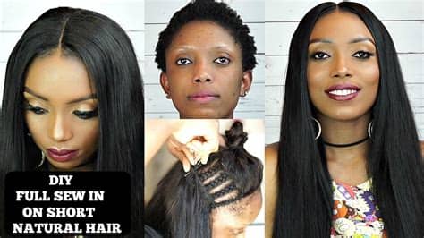 14:49 unice 183 885 просмотров. DIY How To Do Full Sew In Weave NO LEAVE OUT On Short ...