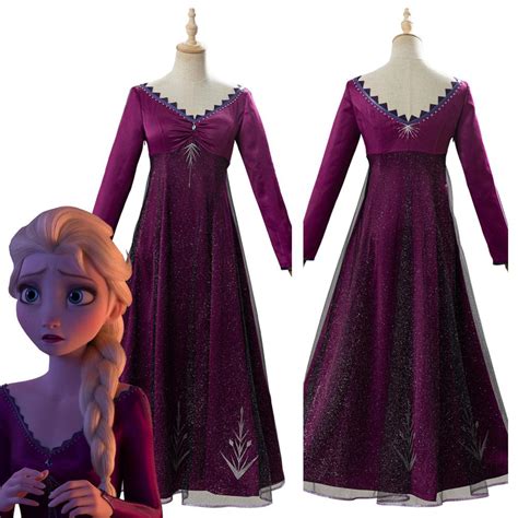 Hello, i'm inshoo i made a video of how i drew elsa's fan art for frozen2 i worked on frozen2 since its release. Frozen 2 Elsa Adult Outfit Purple Dress Cosplay Costume