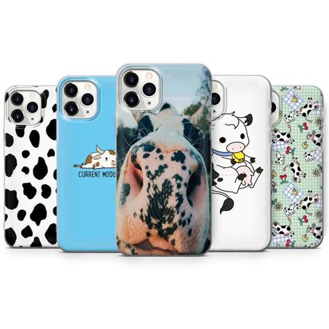 Cows Cute And Funny Animal Phone Case Cover For Iphone Etsy Uk
