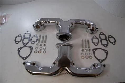 Sbc Ram Horn Style Exhaust Manifolds Chrome Affordable Street Rods