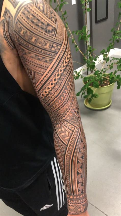 Samoan Tatau Polynesian Tattoo Sleeve Tribal Arm Tattoos Sleeve Tattoos