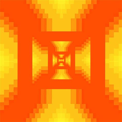 Orange Pixel Rays Laura B Haw Art Celebrativity Digital Art