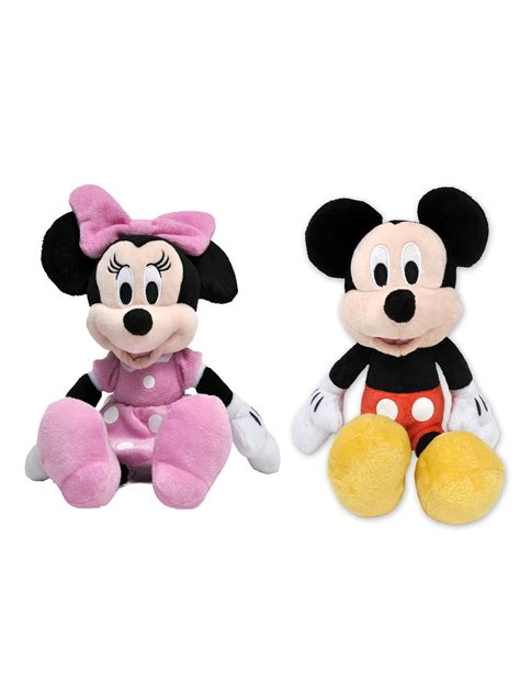 Disney 11 Mickey And Minnie Mouse Stuffed Plush Dolls Toys 2 Piece Set