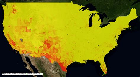 Texas Population Heat Map Printable Maps