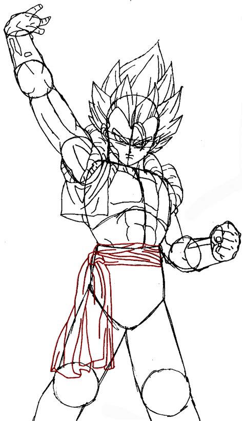 How To Draw Gogeta From Dragon Ball Z In Easy Steps Tutorial How To Draw Dat
