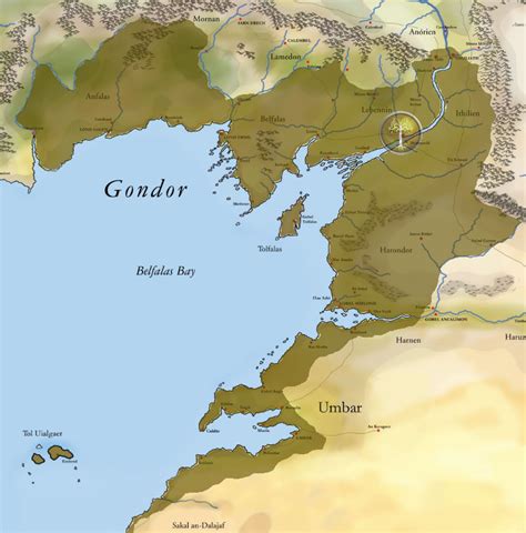 The Gondor Thread Middle Earth Map Middle Earth Gondor
