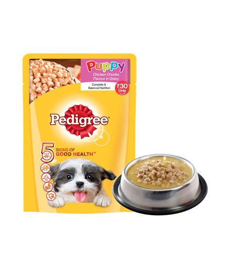 Pedigree dog food puppy chicken & milk 400g free shipping. Pedigree Wet Dog Food, Chicken Chunks in Gravy for Puppy ...