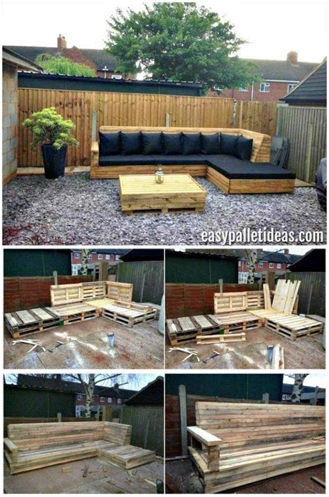 Tutorial: Pallet L-Shaped Sofa for Patio / Couch | Pallet ...