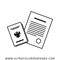Passport Coloring Page Coloring Pages