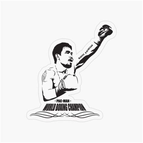 Manny Pacquiao Image Filipino World Boxing Champion Sticker By Danorion