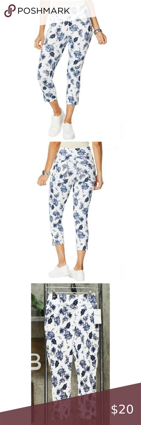 Nwt Utopia By Hue Denim Capri Pants Small White