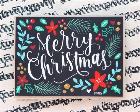 See more ideas about christmas cards, painted christmas cards, christmas art. Brush Lettering & Hand Painted Christmas Card + Printables - kwernerdesign blog