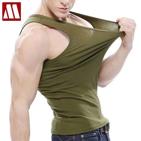 Men Stringer Tank Top Mens Bodybuilding Fitness Mens Singlets Lycra Tank Shirts Summer Clothes
