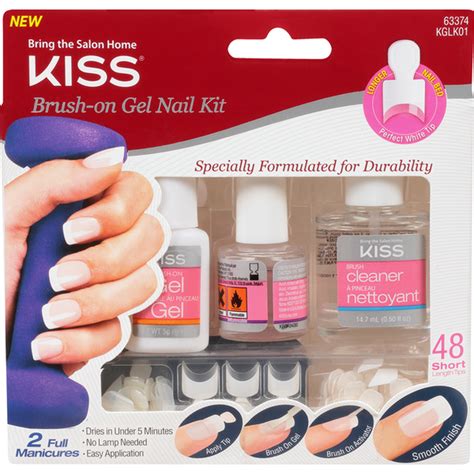 Kiss Nail Kit Brush On Gel Short Length 1 Each Instacart