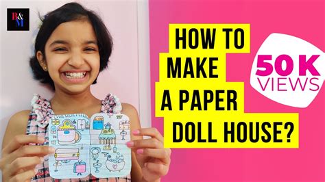 Create Cute Paper Doll House For Kids Paper Craft Diy