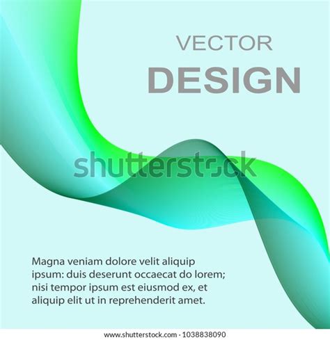 Vector Abstract Background Blue Green Wave Stock Vector Royalty Free