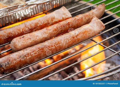 Hot Dogs Bratwurst And Sausages Royalty Free Stock Photo