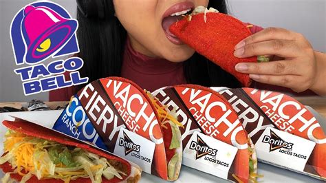 Asmr Taco Bell Doritos Locos Tacos Eating Sounds Fiery Nacho