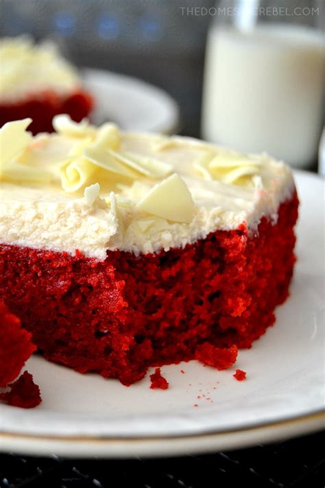 Place layer flat side up on plate. The Best Red Velvet Cake with Boiled Frosting | The Domestic Rebel