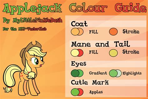 Applejack Colour Guide By Atmospark On Deviantart