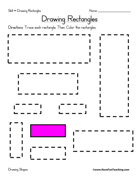 Drawing Rectangles Worksheet Have Fun Teaching