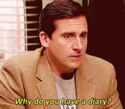 When You Find Out Your Best Friend Has A Diary Gif Steve Carell Michael Scott The Office