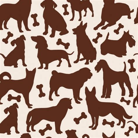 Dogs Seamless Pattern Vector Free Download