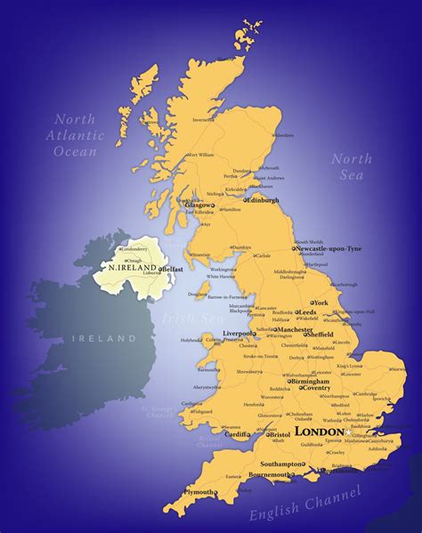 United Kingdom Wall Map Laminated Wall Maps Of The Wo