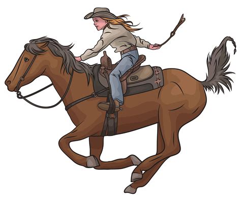 Western Horseback Riding Clipart