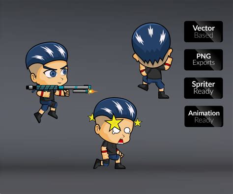Aex Boy 2d Game Character Sprite Game Art Partners