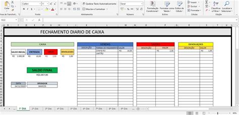 Planilha De Fluxo De Caixa Pessoal Diario Excel Download Gratis Images