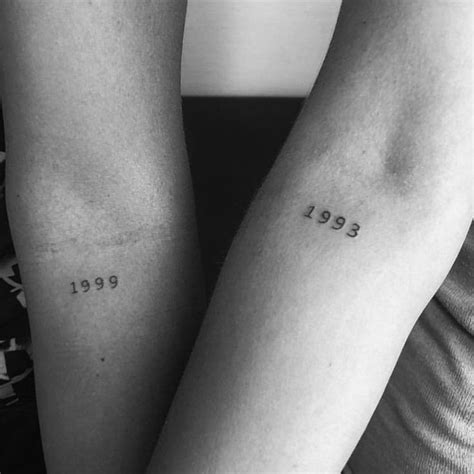 Birth Year Tattoo Number Tattoos Tattoos Minimalist Tattoo