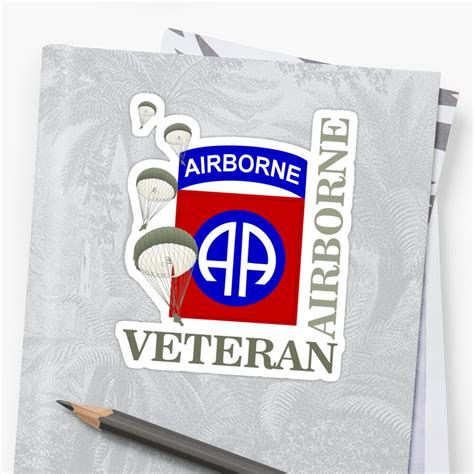 Nd Airborne Veteran Sticker By MilitaryVetShop Redbubble