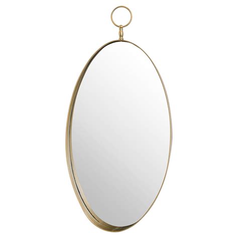 Antique Bronze Oval Mirror With Decrotive Loop From Hill Interiors