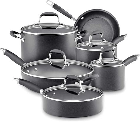 anolon advanced hard anodized nonstick 11 piece cookware set uk kitchen and home