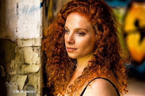 Masaüstü Kızıl Saçlı Portre Kadınlar Model Yüz 500 Piksel Hubert Szamiteit 2048x1365