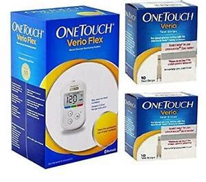 Onetouch Verio Flex Blood Glucose Monitor With Box Of Test Strips