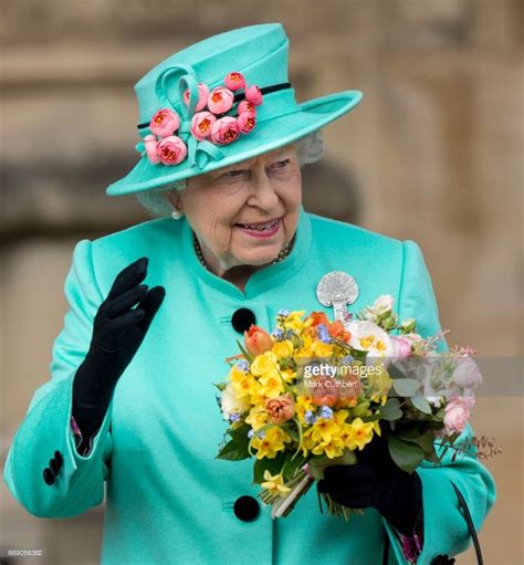 Queen Elizabeth Ii Attends The Easter Day Service At St Georges