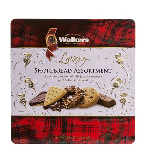Walkers Chocolate Shortbread Assortment Tin 300g Harrods Sg
